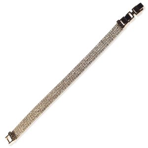 Bracciale Tennis in metallo anallergico con zirconi cubici e vera placcatura oro Gold Rose - BC214R