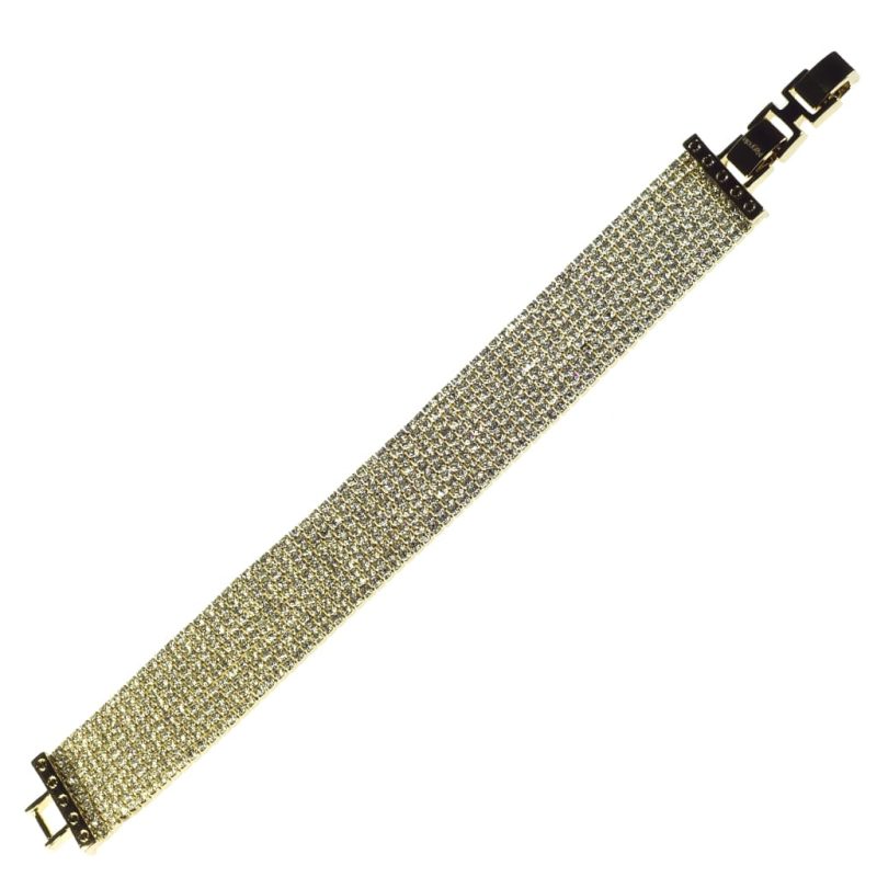 Bracciale Tennis in metallo anallergico con zirconi cubici e vera placcatura oro Giallo - BC229G