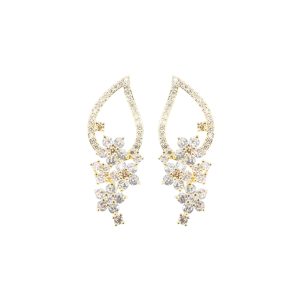 Orecchini in metallo anallergico con zirconi cubici e vera placcatura oro Giallo - OR5035G