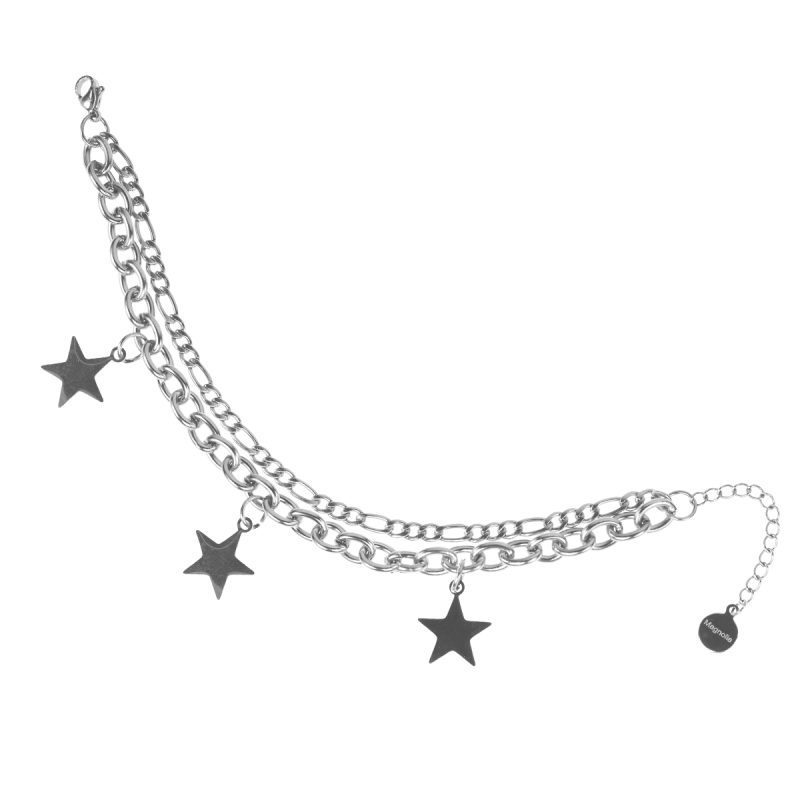 Bracciale in acciaio con pendenti stelle - BC7105B