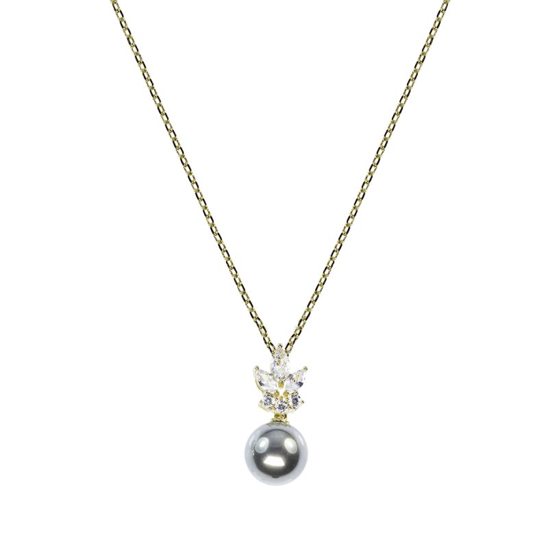 Collana in metallo anallergico con zirconi cubici e vera placcatura oro Giallo – CL5063GR