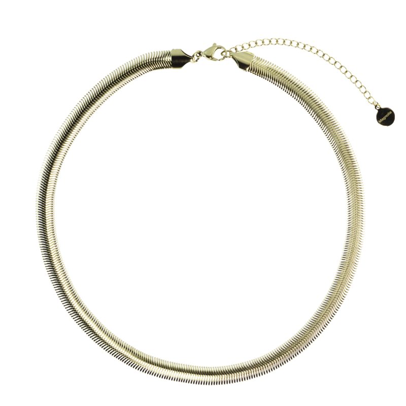 Collana girocollo in acciaio ip gold Snake CL7103G