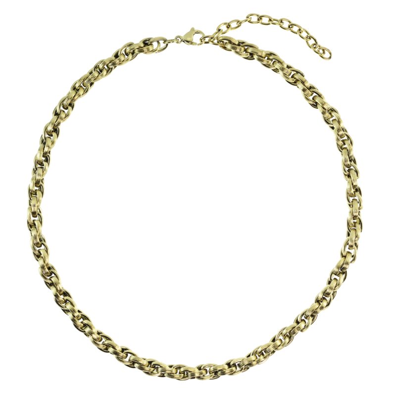 Collana girocollo in acciaio ip gold - CL7120G