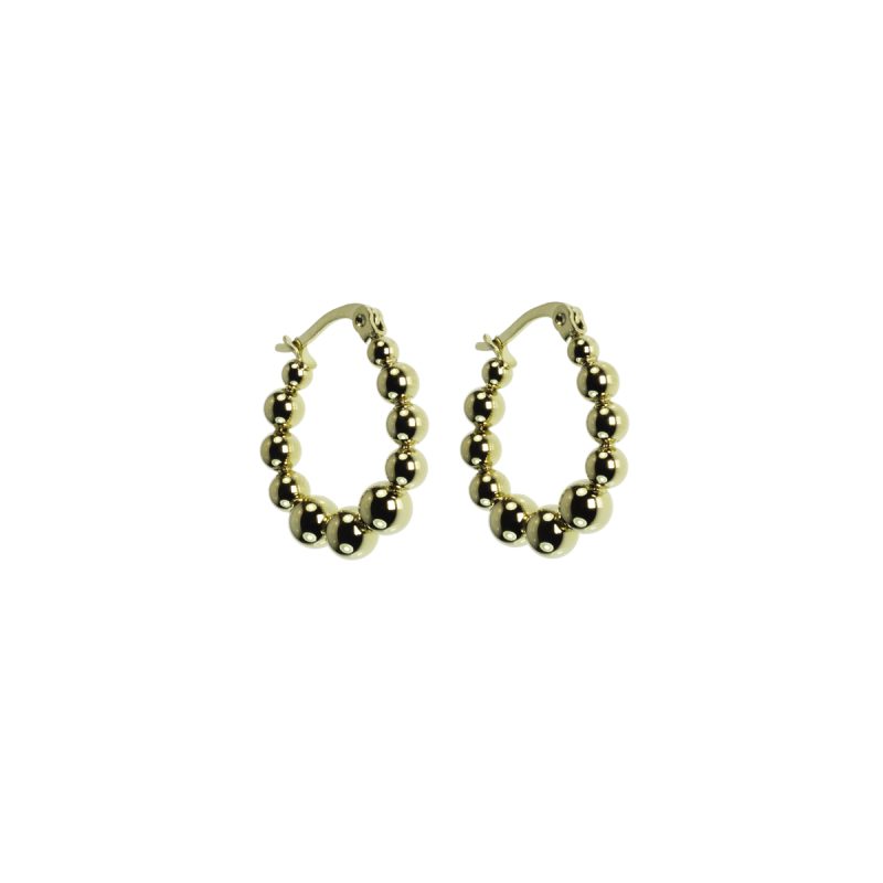 Orecchini Bubbles a cerchio diametro 20 mm in Acciaio con vera placcatura Oro Giallo  - OR294/2G