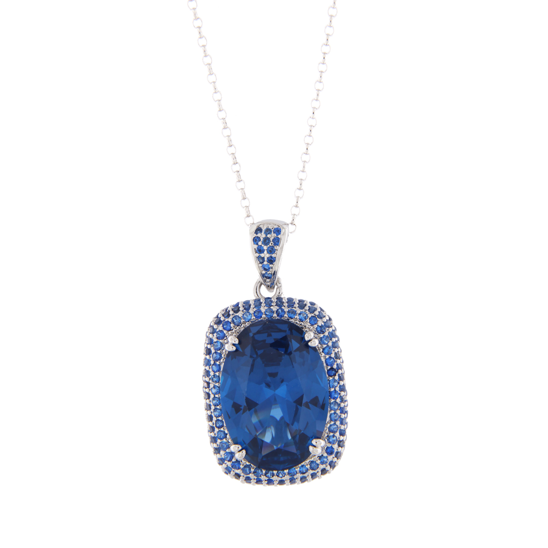 Collana in metallo anallergico con zirconi e vera placcatura oro - CL7010BL