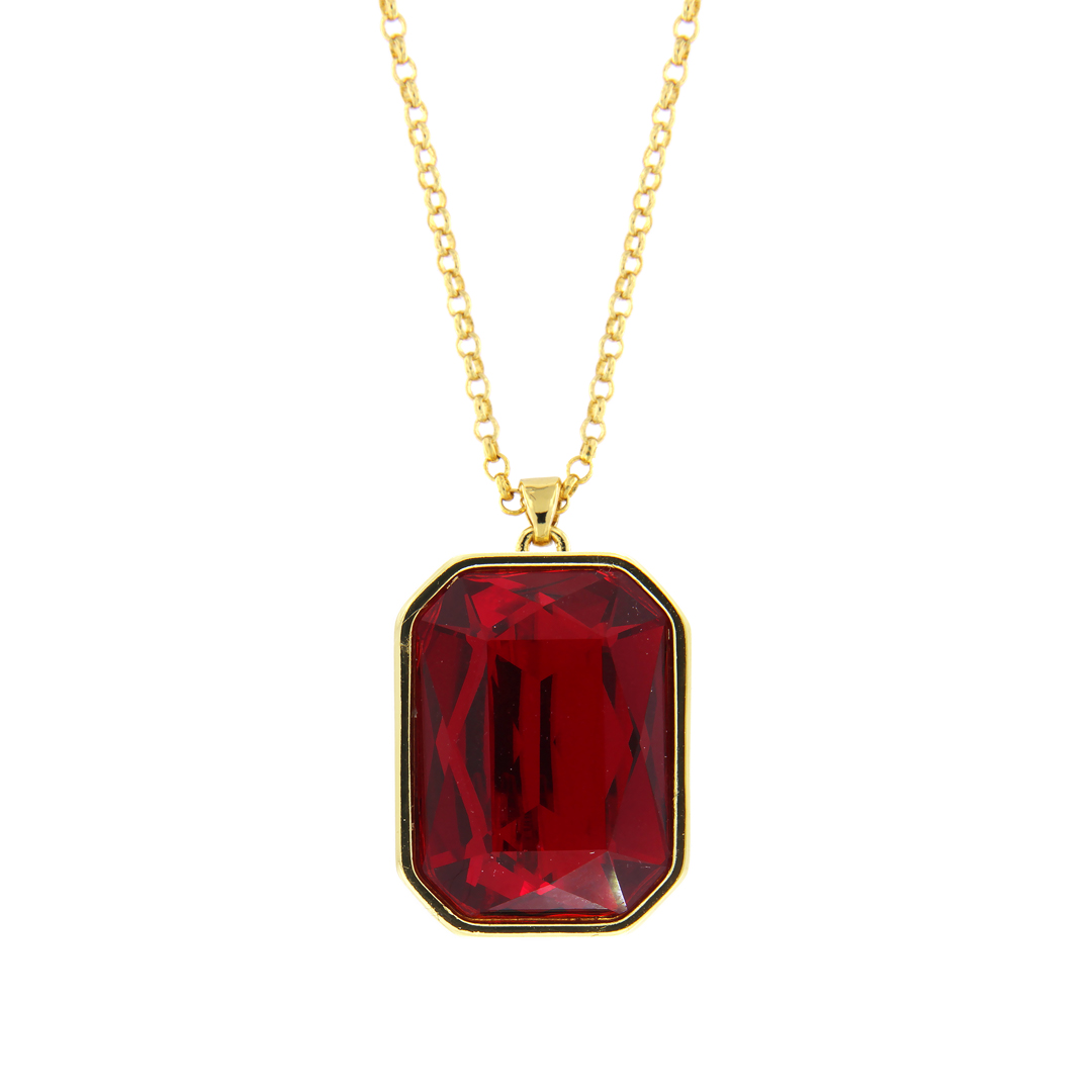 Collana in metallo anallergico con cristalli e vera placcatura oro - CL7013BD