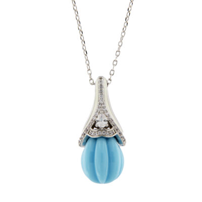 Collana in metallo anallergico con zirconi e vera placcatura oro - CL9000T