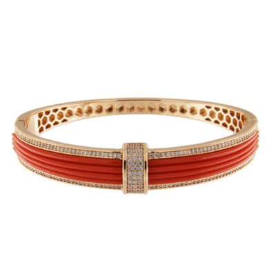 Bracciale in metallo anallergico con zirconi e vera placcatura oro - BC9002C